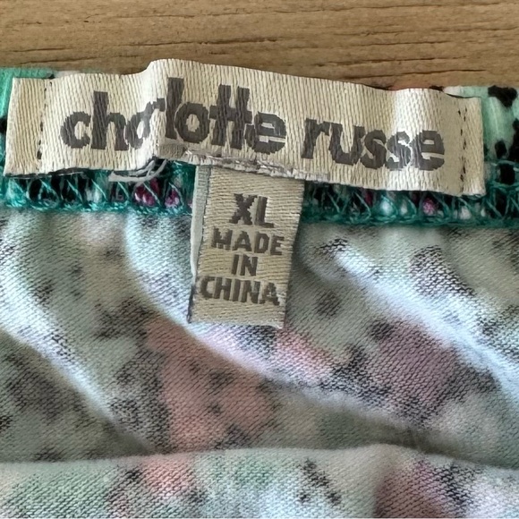 Charlotte Russe Green Floral Strappy Sundress /Size XL - Picture 7 of 11